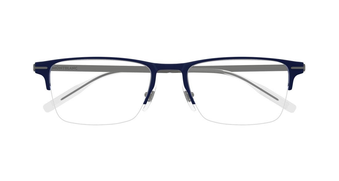 Occhiali da vista montblanc mb0468o 003 azul rectangular / squared masculino taglia 55mm - Vista dettagliata