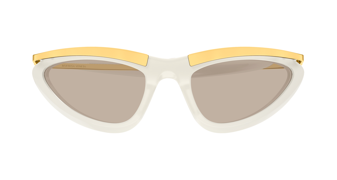 Óculos de sol bottega veneta bv1477s 006 beige unisex tamanho 58mm - Vista de detalhe