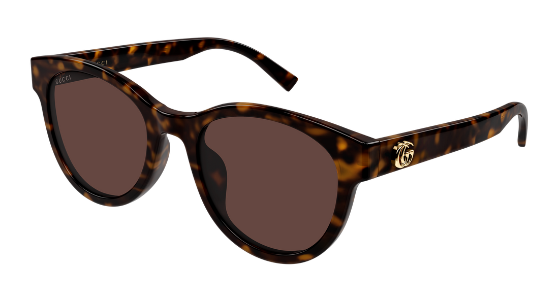 Óculos de sol gucci gg2127sk 002 havana round/oval/panthos femenino tamanho 54mm - Vista principal
