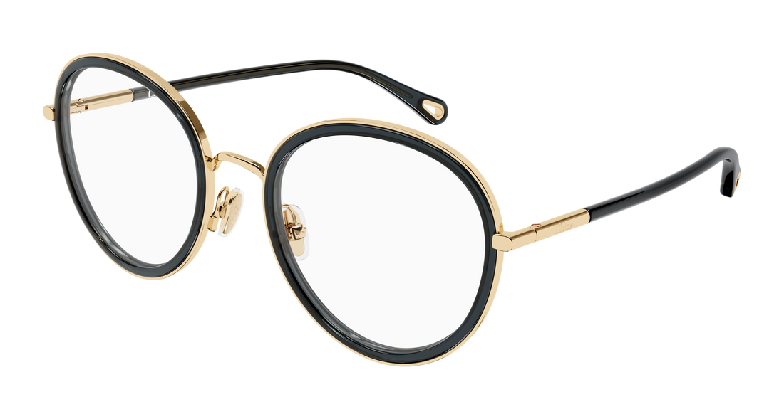 Prescription glasses chloé ch0374o 001 dorado round/oval/panthos femenino size 53mm - Main view