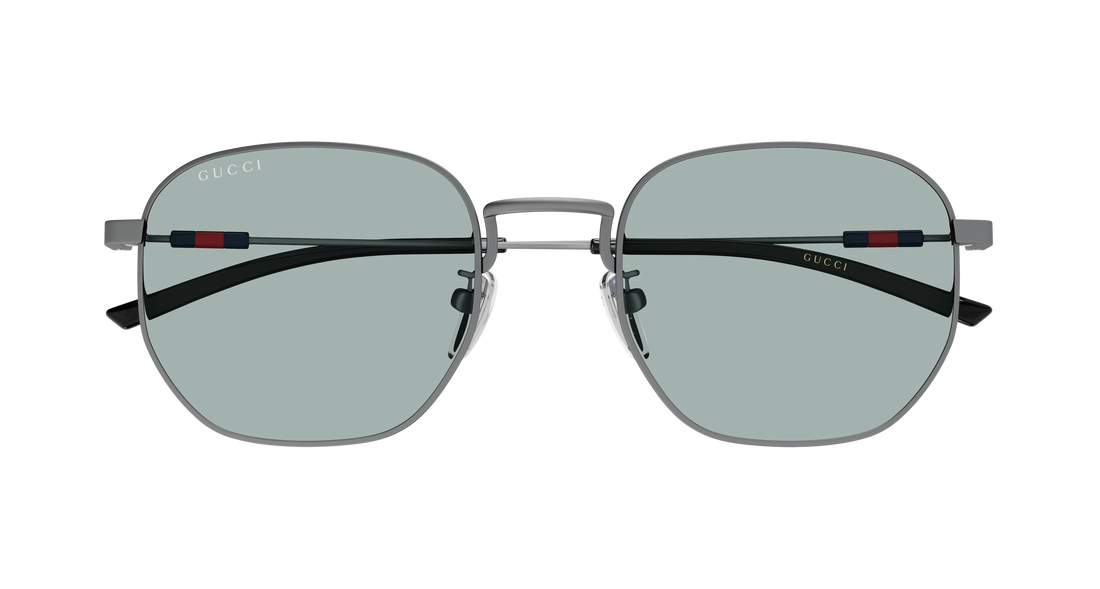 Óculos de sol gucci gg2095s 005 plateado round/oval/panthos masculino tamanho 52mm - Vista de detalhe