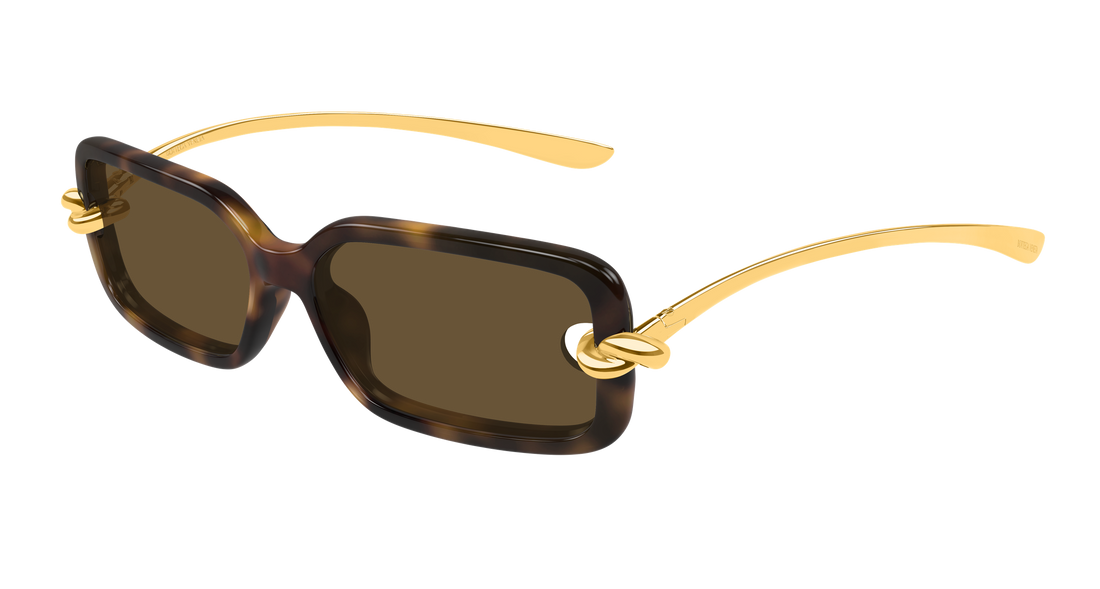 Sunglasses bottega veneta bv1439s 002 havana rectangular / squared femenino size 56mm - Main view