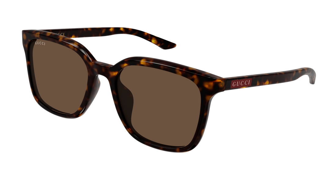 Óculos de sol gucci gg2080sk 002 havana rectangular / squared masculino tamanho 55mm - Vista principal