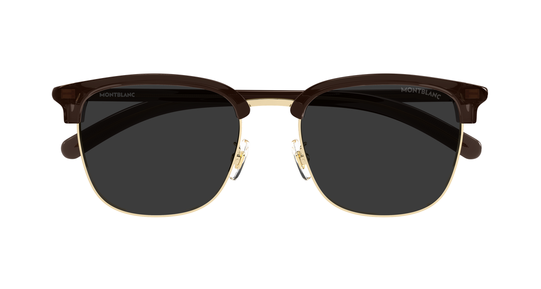 Óculos de sol montblanc mb0488sa 002 dorado rectangular / squared masculino tamanho 55mm - Vista de detalhe