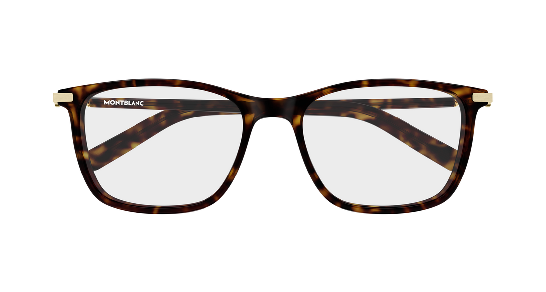 Brillen montblanc mb0501ol 002 havana rectangular / squared masculino größe 55mm - Detailansicht