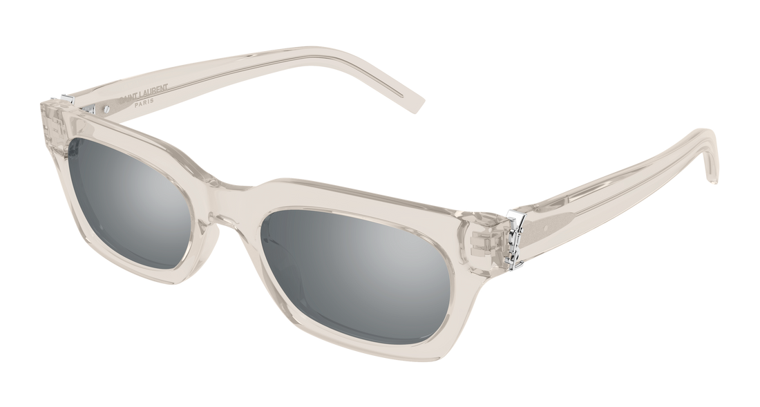 Lunettes de soleil saint laurent sl m175/f 004 beige rectangular / squared femenino taille 53mm - Vue principale