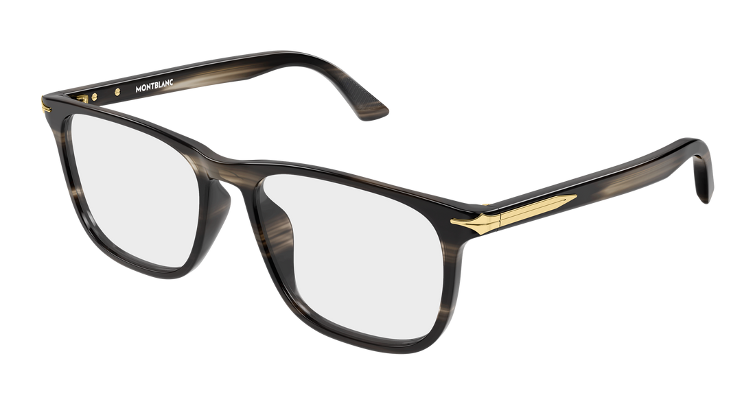Lunettes de vue montblanc mb0520ol 003 gris rectangular / squared masculino taille 56mm - Vue principale
