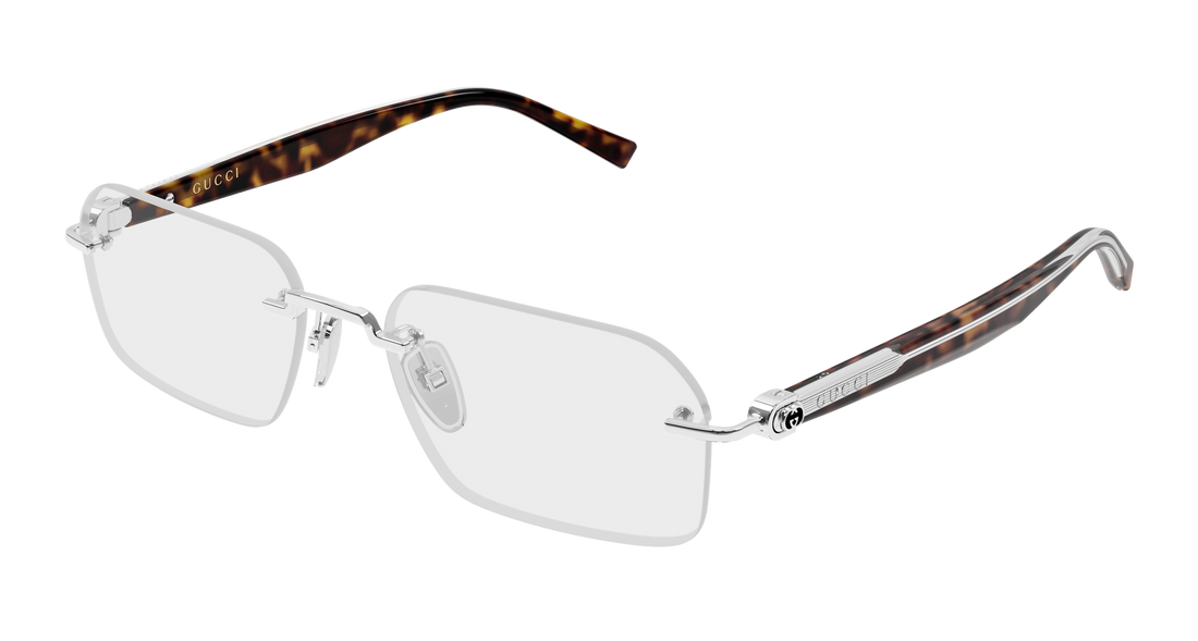 Lunettes de vue gucci gg2260o 003 plateado rectangular / squared masculino taille 55mm - Vue principale