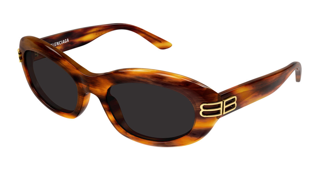 Óculos de sol balenciaga bb0431s 007 marron round/oval/panthos femenino tamanho 57mm - Vista principal