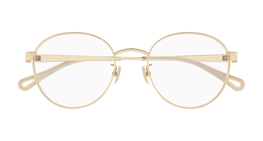 Brillen chloé ch0377oa 001 dorado round/oval/panthos femenino größe 52mm - Detailansicht