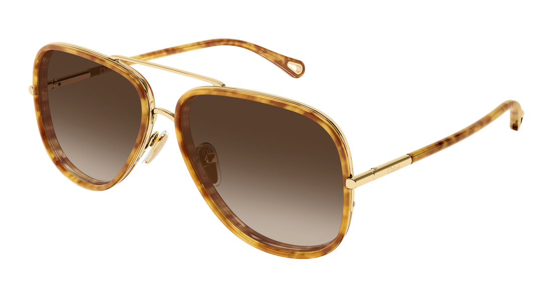 Sonnenbrillen chloé ch0382s 002 dorado pilot/navigator femenino größe 60mm - Hauptansicht