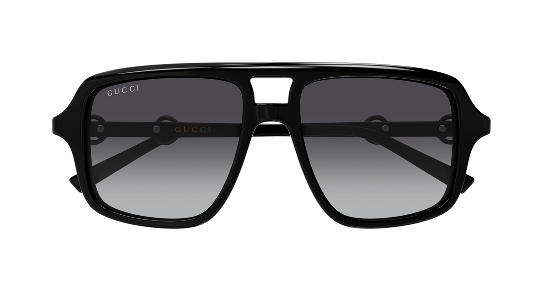 Occhiali da sole gucci gg2052s 011 negro pilot/navigator femenino taglia 55mm - Vista dettagliata