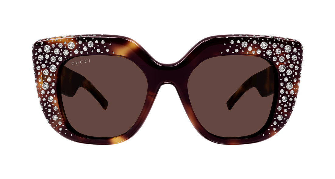 Óculos de sol gucci gg2030s 006 havana rectangular / squared femenino tamanho 50mm - Vista de detalhe