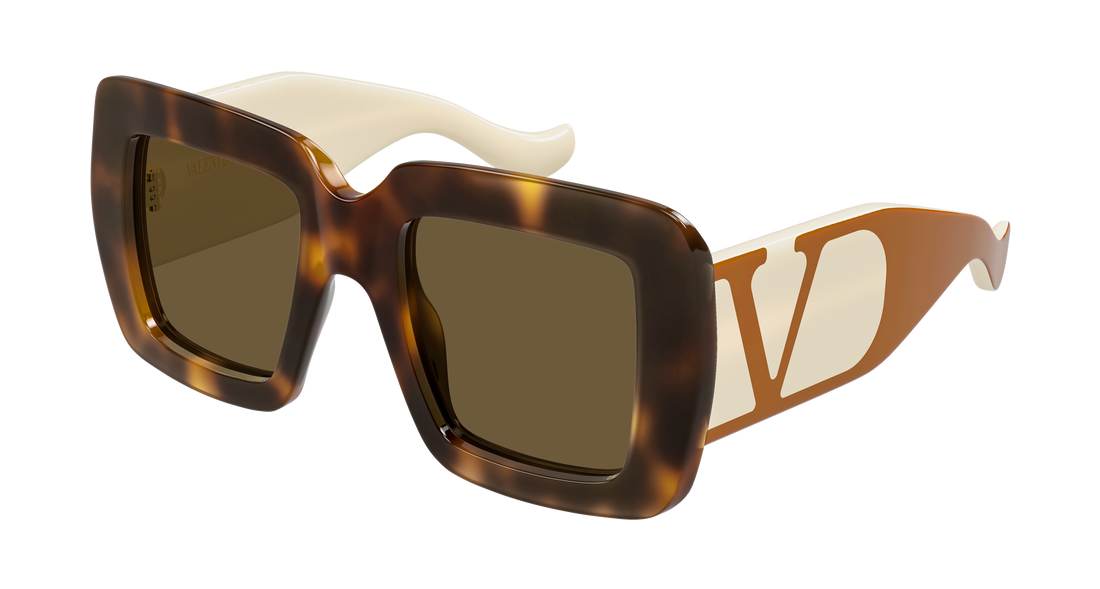Lunettes de soleil valentino vg0056s 004 havana rectangular / squared femenino taille 51mm - Vue principale