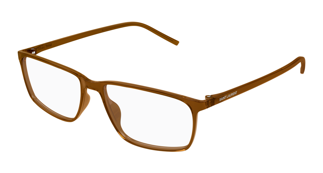 Brillen saint laurent sl 886 006 marron rectangular / squared masculino größe 57mm - Hauptansicht
