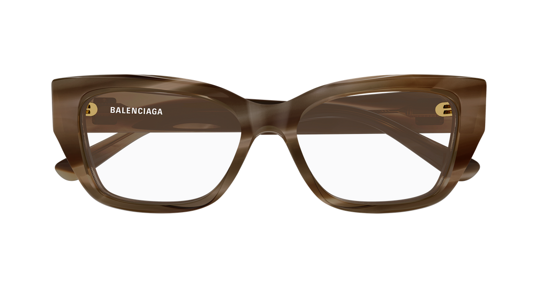 Óculos graduados balenciaga bb0483o 004 marron rectangular / squared femenino tamanho 55mm - Vista de detalhe