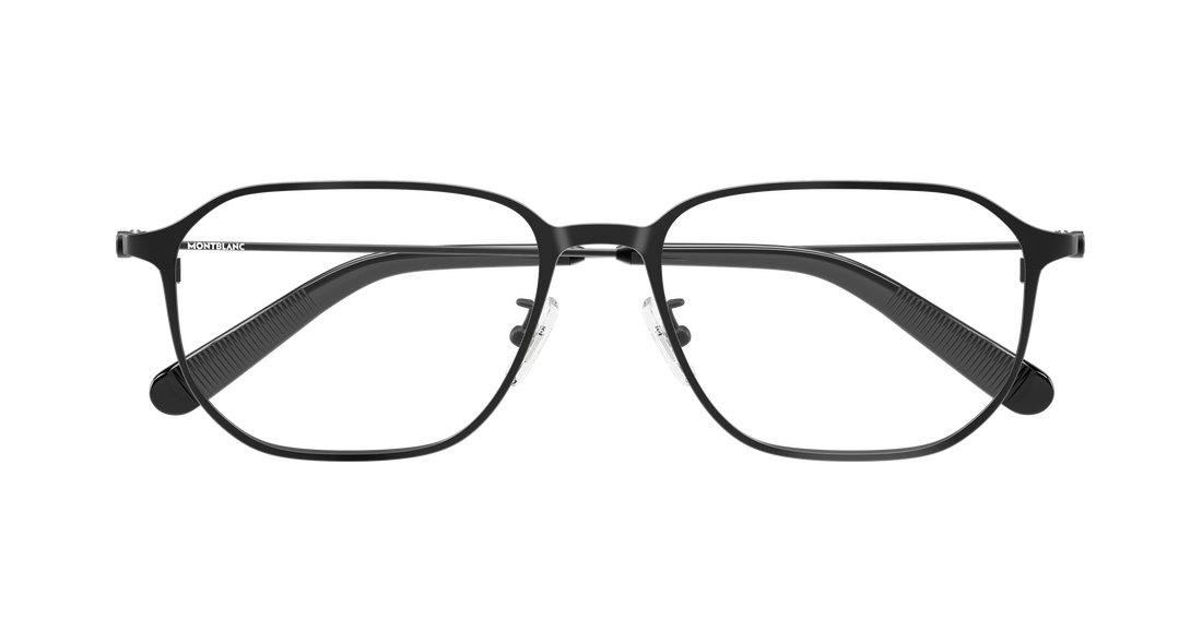 Occhiali da vista montblanc mb0465oa 001 negro geometrical/directional masculino taglia 55mm - Vista dettagliata