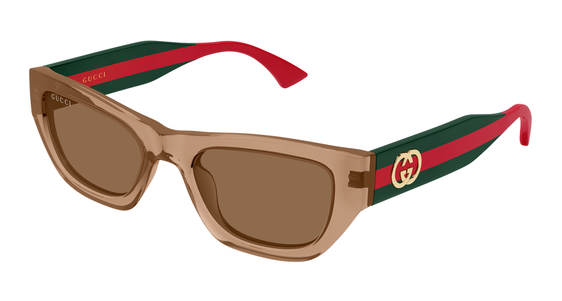 Óculos de sol gucci gg2116s 004 marron cat eye femenino tamanho 52mm - Vista principal