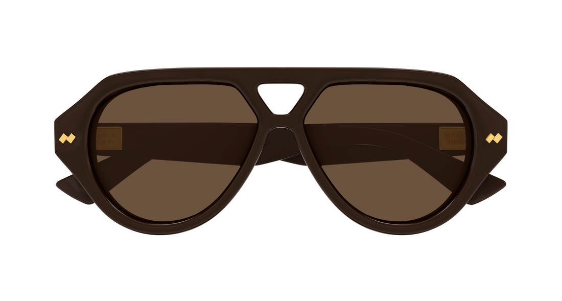 Sonnenbrillen bottega veneta bv1485s 004 marron pilot/navigator unisex größe 56mm - Detailansicht