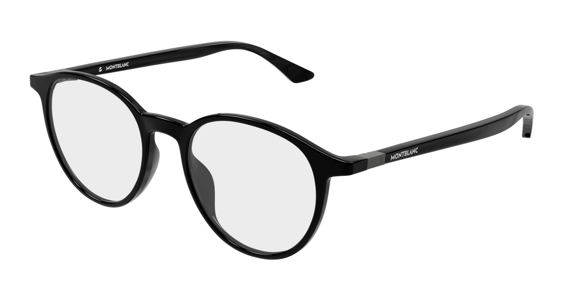 Lunettes de vue montblanc mb0512o 001 negro round/oval/panthos masculino taille 49mm - Vue principale