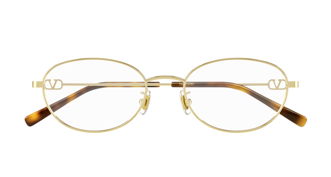 Lunettes de vue valentino vg0066oa 001 dorado round/oval/panthos femenino taille 53mm - Vue détaillée