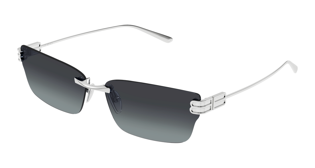 Óculos de sol balenciaga bb0487s 002 plateado cat eye femenino tamanho 63mm - Vista principal