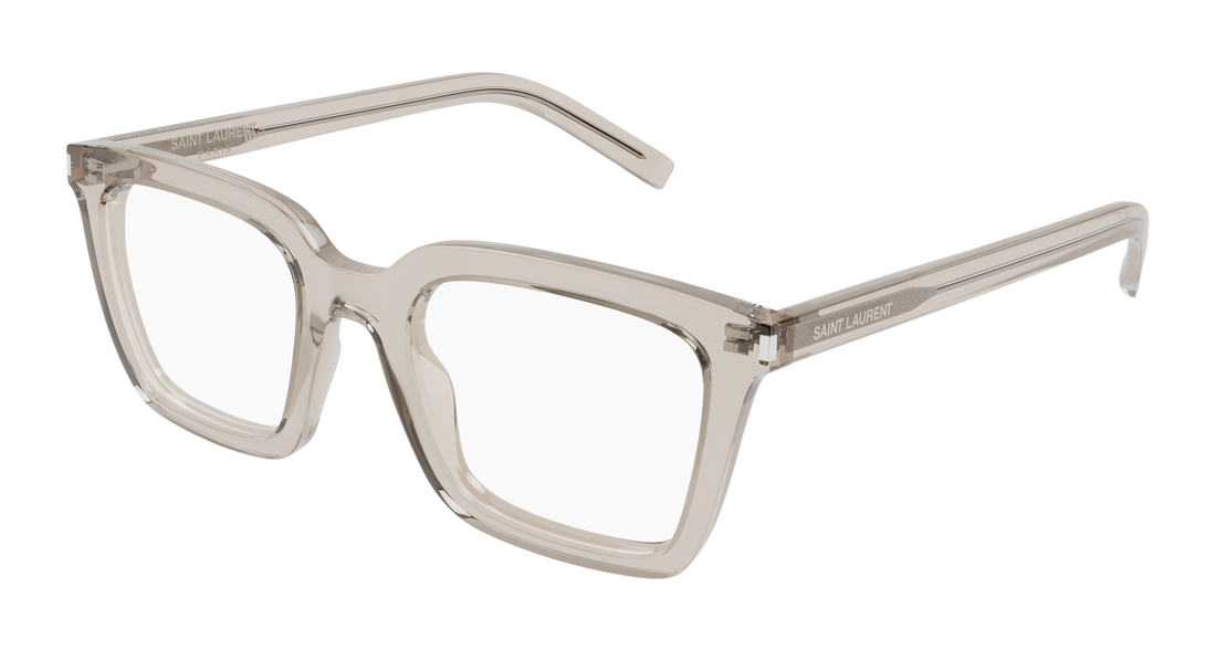 Brillen saint laurent sl 167 007 beige rectangular / squared femenino größe 50mm - Hauptansicht