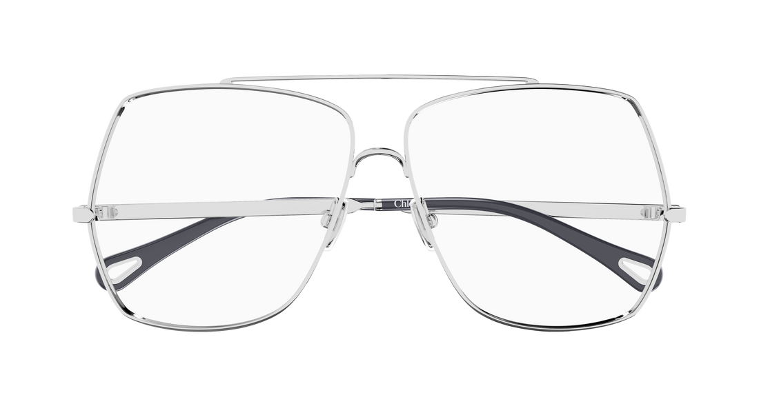 Lunettes de vue chloé ch0409o 003 plateado rectangular / squared femenino taille 61mm - Vue détaillée