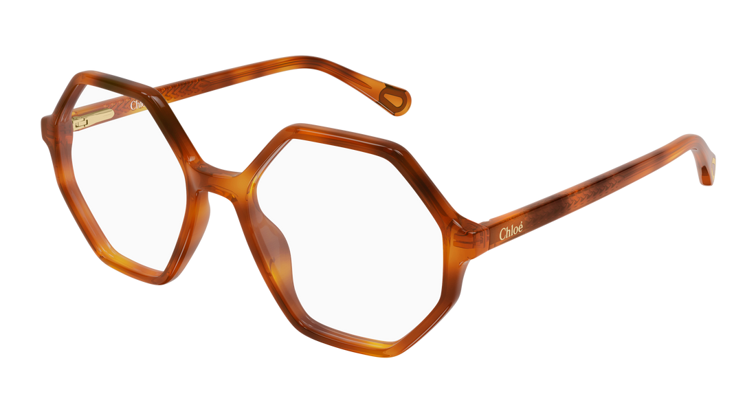 Lunettes de vue chloé cc0005o 007 havana geometrical/directional infantil taille 49mm - Vue principale