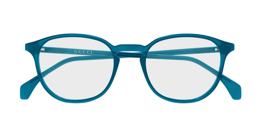 Lunettes de vue gucci gg0551o 026 azul round/oval/panthos masculino taille 52mm - Vue détaillée