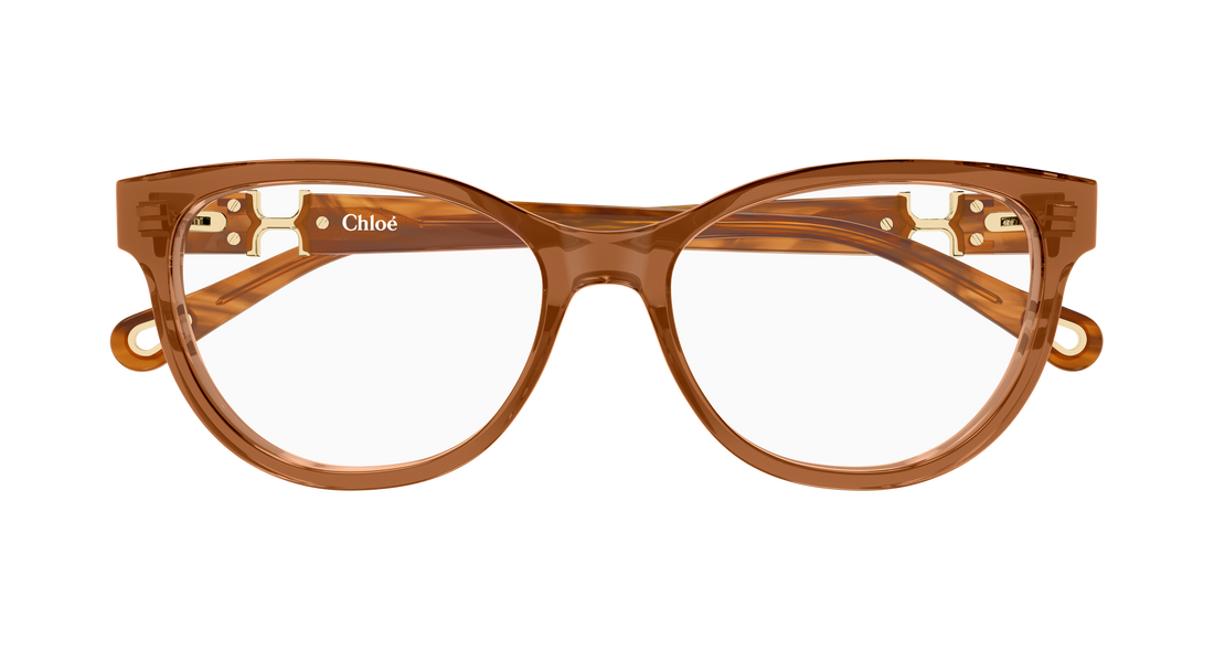 Lunettes de vue chloé ch0411ol 009 marron cat eye femenino taille 54mm - Vue détaillée