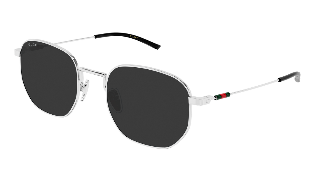 Óculos de sol gucci gg2095s 001 plateado round/oval/panthos masculino tamanho 52mm - Vista principal