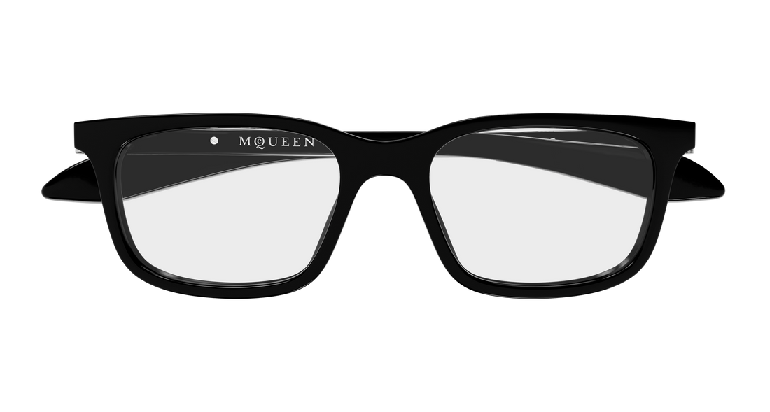 Lunettes de vue alexander mcqueen am0587o 001 negro rectangular / squared masculino taille 53mm - Vue détaillée