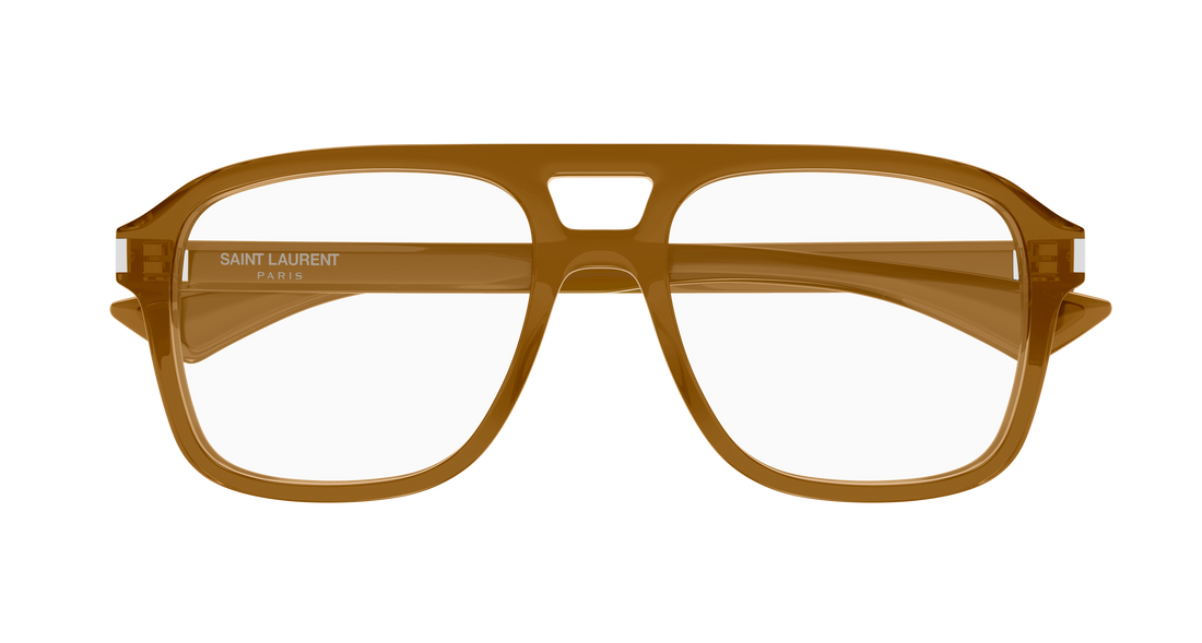 Lunettes de vue saint laurent sl 881 opt 005 marron masculino taille 55mm - Vue détaillée