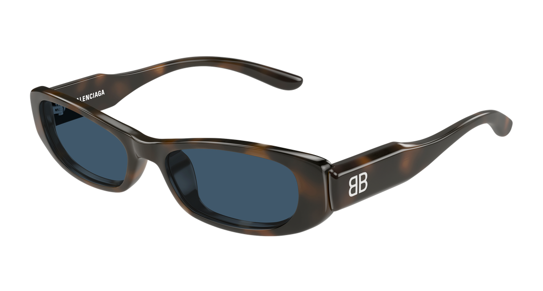 Lunettes de soleil balenciaga bb0510s 002 havana rectangular / squared femenino taille 55mm - Vue principale