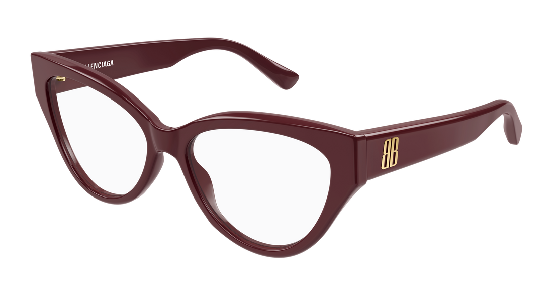 Óculos graduados balenciaga bb0482o 003 burdeos cat eye femenino tamanho 56mm - Vista principal