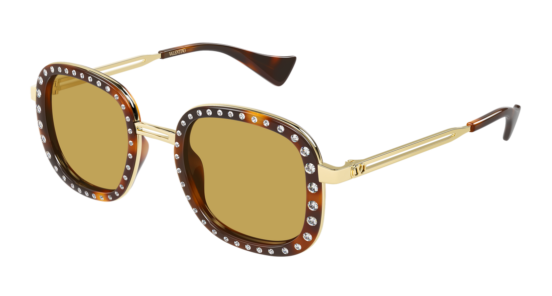 Lunettes de soleil valentino vg0062s 005 havana round/oval/panthos femenino taille 47mm - Vue principale