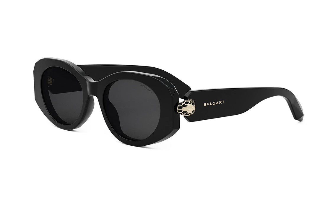Okulary przeciwsłoneczne bvlgari serpenti forever bv40007i 01a black oval femenino rozmiar 52mm - Widok główny