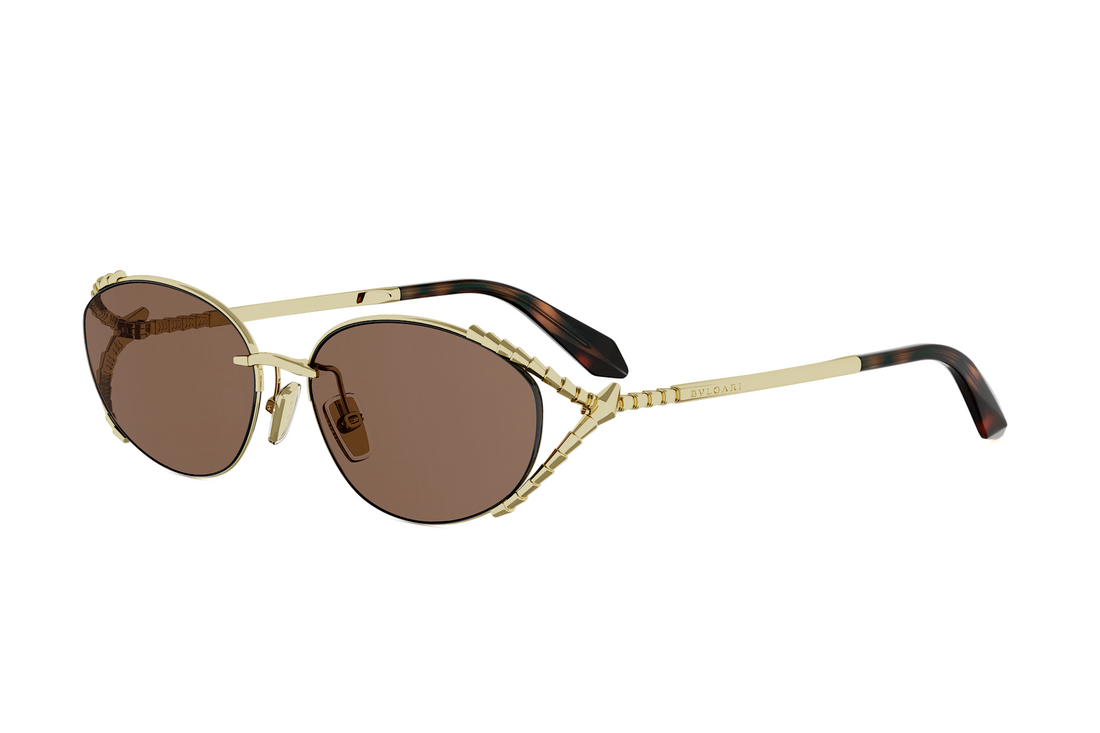 Okulary przeciwsłoneczne bvlgari serpenti viper bv40095u 30e gold oval femenino rozmiar 57mm - Widok główny