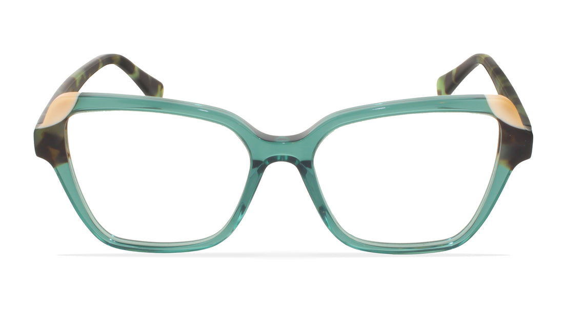 Occhiali da vista greyhounders bloom green verde square femenino taglia 54mm - Vista dettagliata