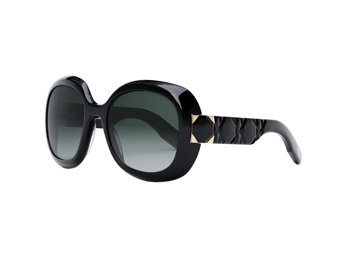 Sunglasses dior lady 9522 r2i 10a1 black round femenino size 58mm - Main view