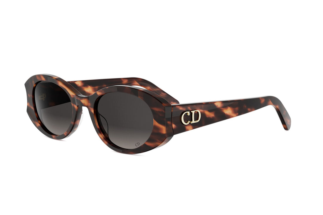 Sunglasses diorglow b3i 25a1 havana oval femenino size 51mm - Main view