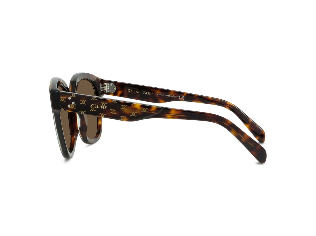 Okulary przeciwsłoneczne celine 3 dots cl40167i 54e havana geometric femenino rozmiar 55mm - Widok szczegółowy