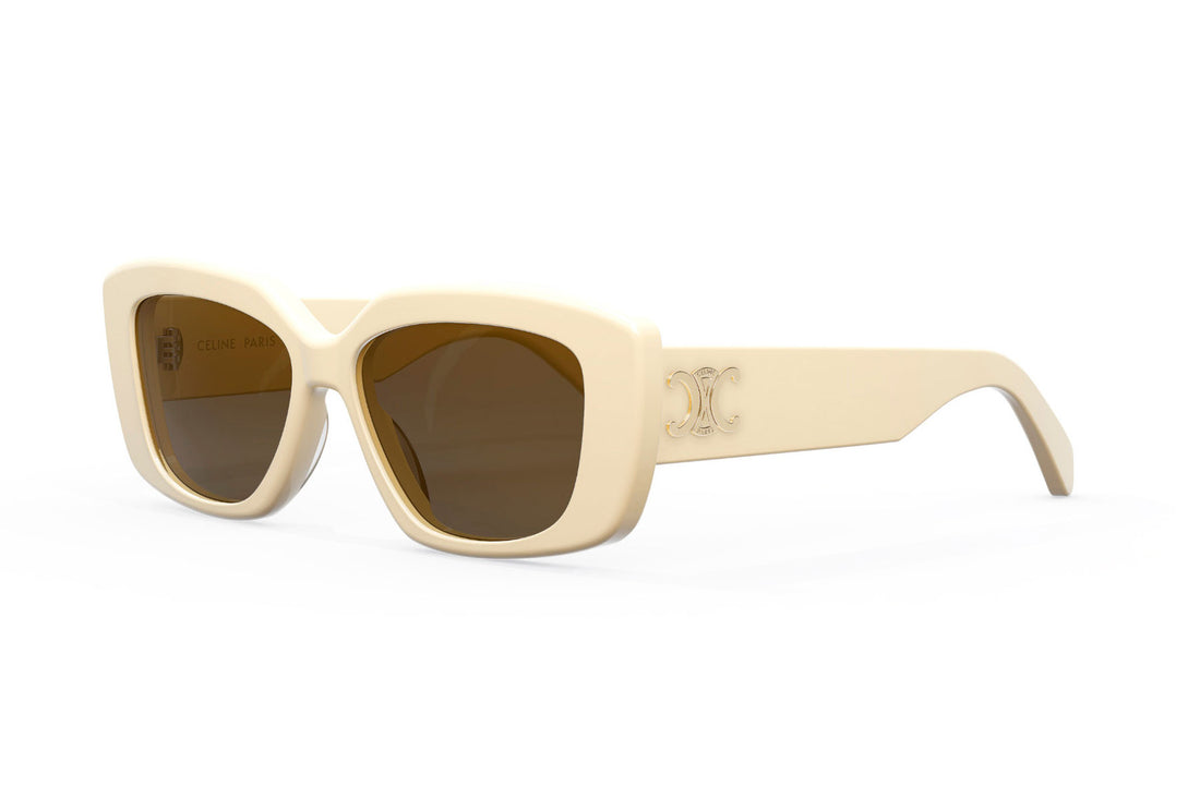 Okulary przeciwsłoneczne celine triomphe cl40216u 25e white geometric femenino rozmiar 55mm - Widok główny