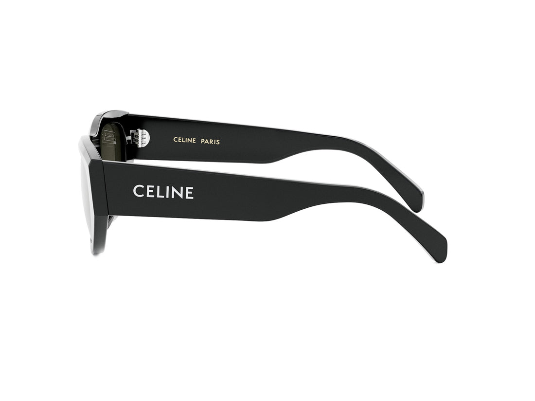 Okulary przeciwsłoneczne celine monochroms cl40278u 01a black cat eye femenino rozmiar 55mm - Widok szczegółowy