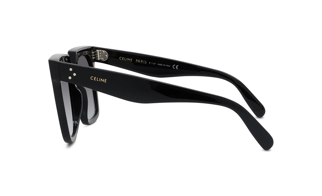 Óculos de sol celine 3 dots cl4055in 01b black square femenino tamanho 55mm - Vista de detalhe