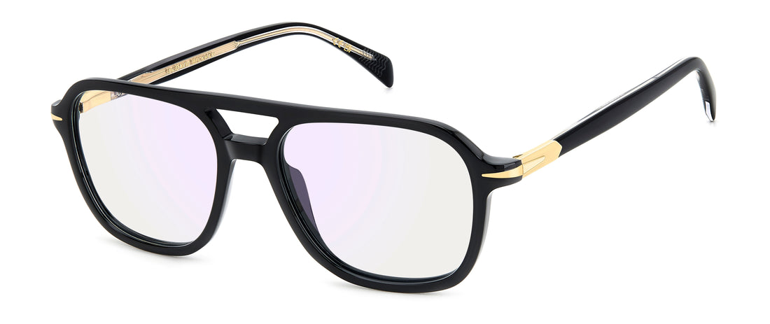 Prescription glasses david beckham db 1182 2m2 negro square masculino size 54mm - Main view