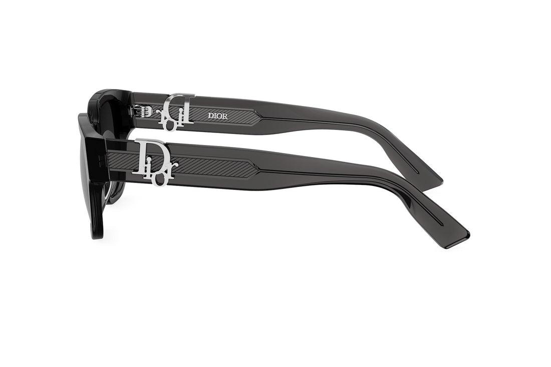 Okulary przeciwsłoneczne dior oblique s1i dm40153i 45a0 grey square masculino rozmiar 53mm - Widok szczegółowy