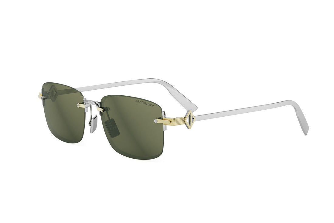Okulary przeciwsłoneczne dior cd diamond s11u f2c0 gold rectangular masculino rozmiar 54mm - Widok główny