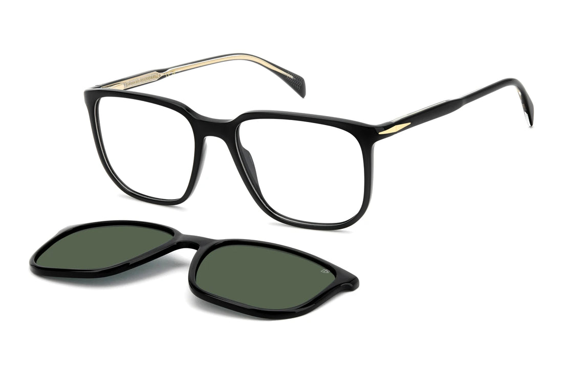 Prescription glasses david beckham db 1210/c 807 uc negro square masculino size 55mm - Main view